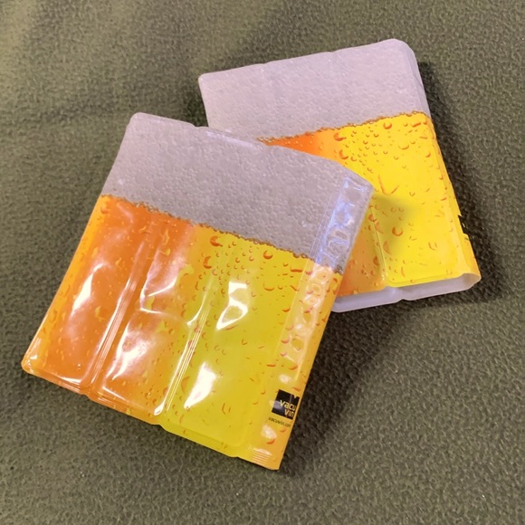 Pair of Vacuvin freezer beer cozies.  Approximately 5 3/4 inches by 3 3/4 inches - Picture 1 of 9